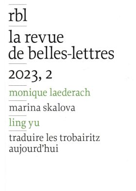 la revue de belles-lettres, 2023-2