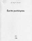 Ecrits po�tiques de Christophe Tarkos