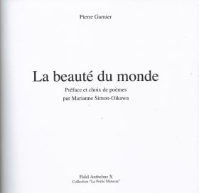 La beauté du monde de Pierre Garnier 