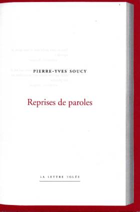 Reprises de paroles de Pierre-Yves Soucy (2)